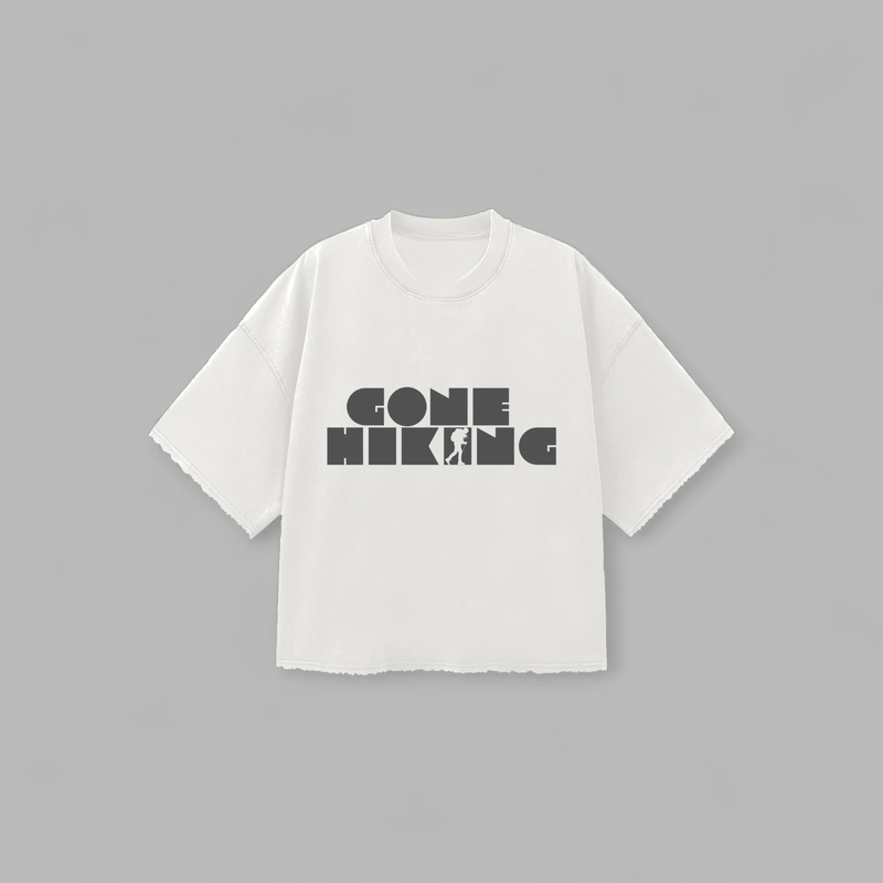 Gone Hiking White Graphic Tee