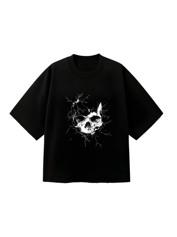 Cracked Skull Graphic Tee
