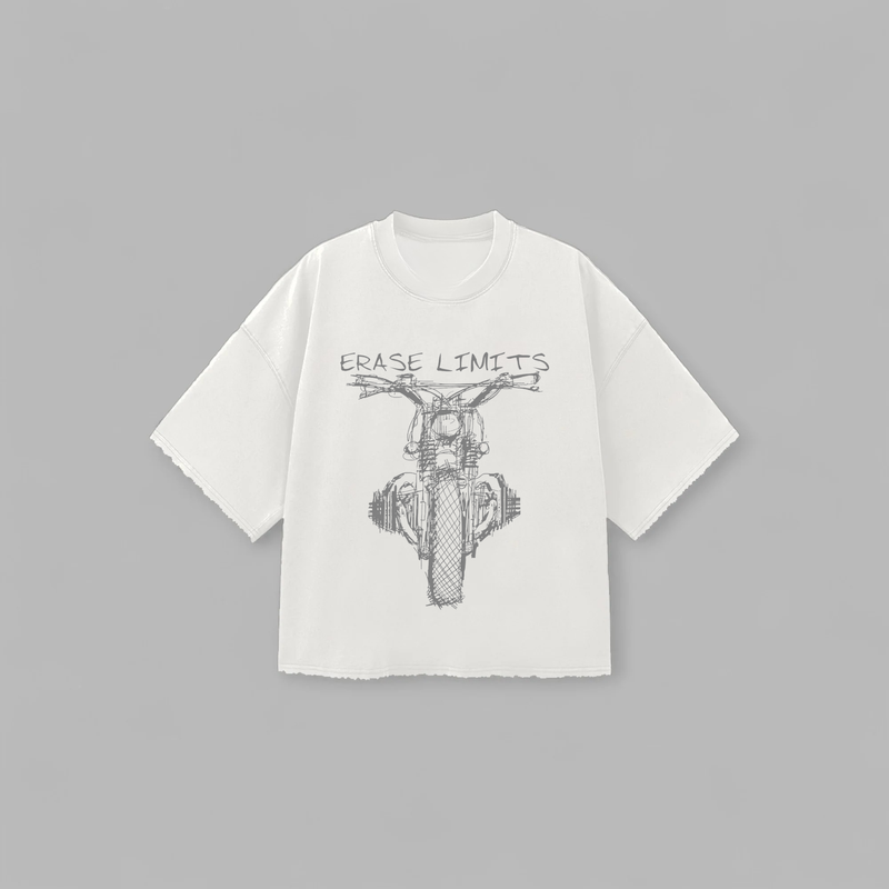 Erase Limits White Graphic Tee