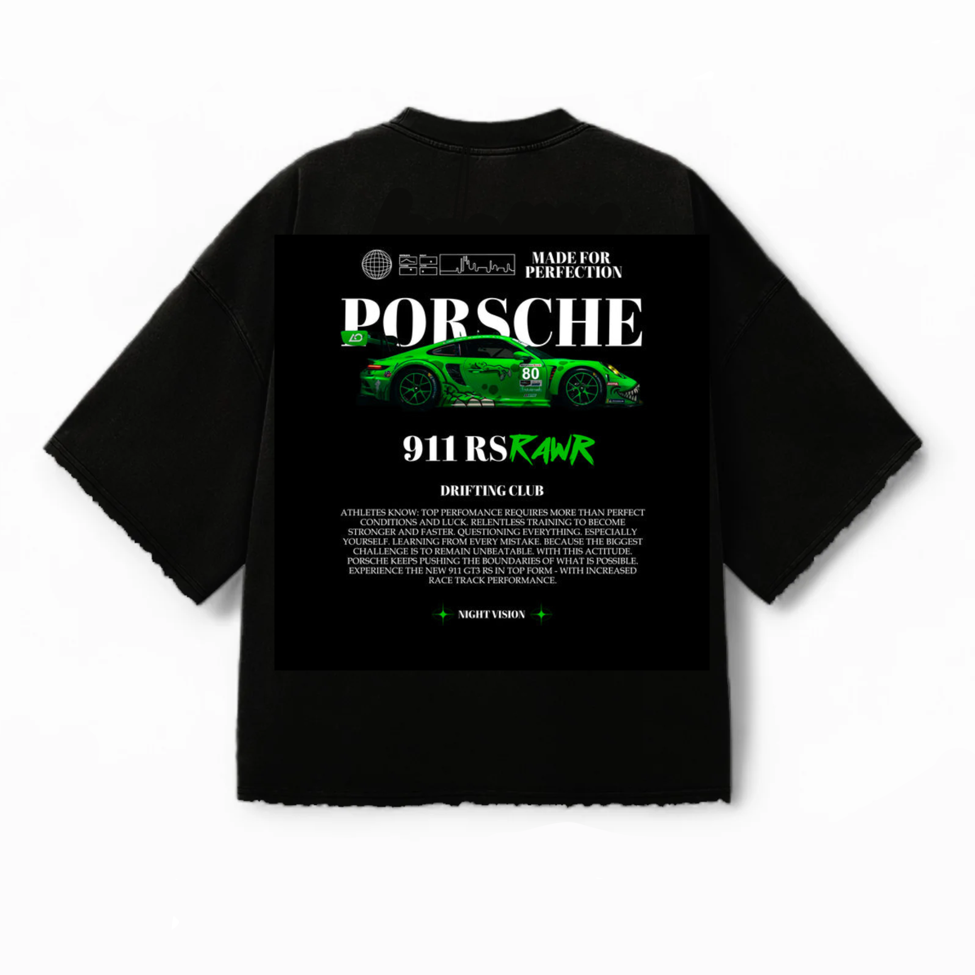 Porsche 911 RSR RAWR Edition Oversized Graphic Tee