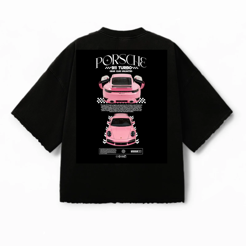 Porsche 911 GT3 Pink Edition Oversized Graphic Tee