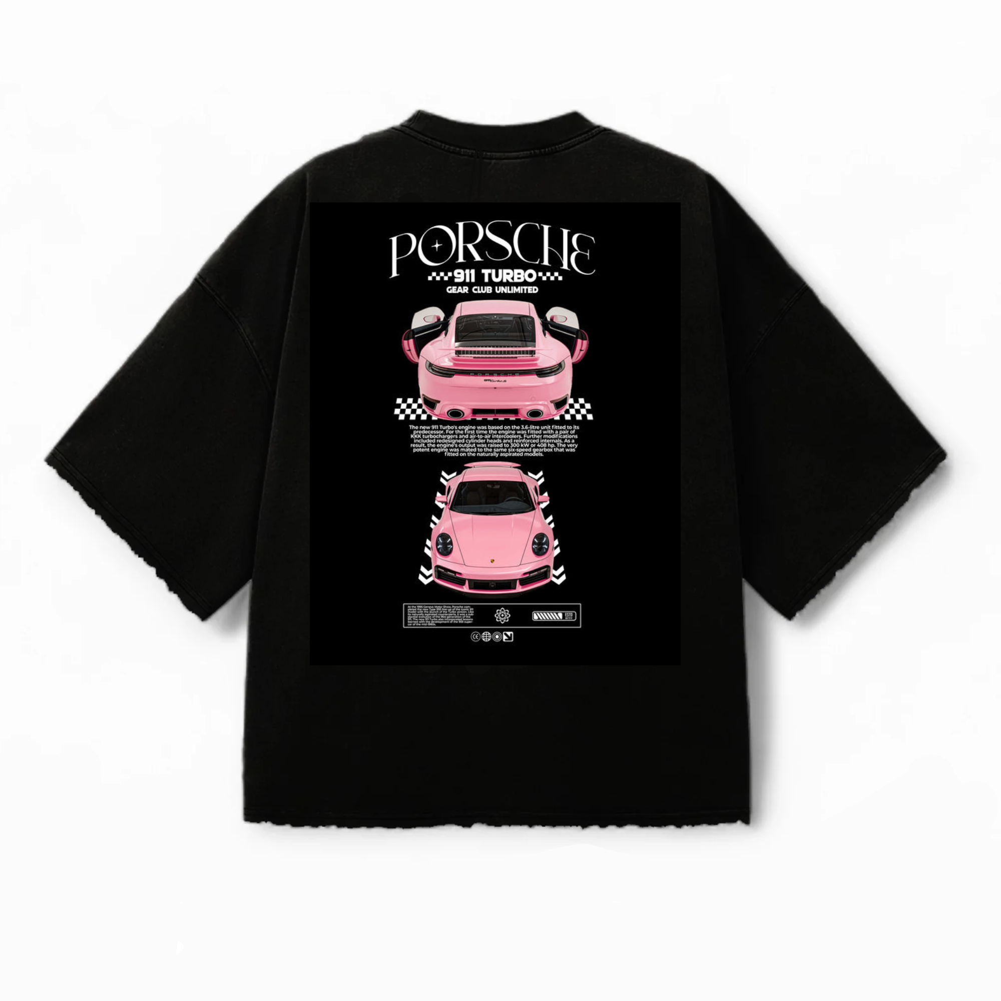 Porsche 911 GT3 Pink Edition Oversized Graphic Tee