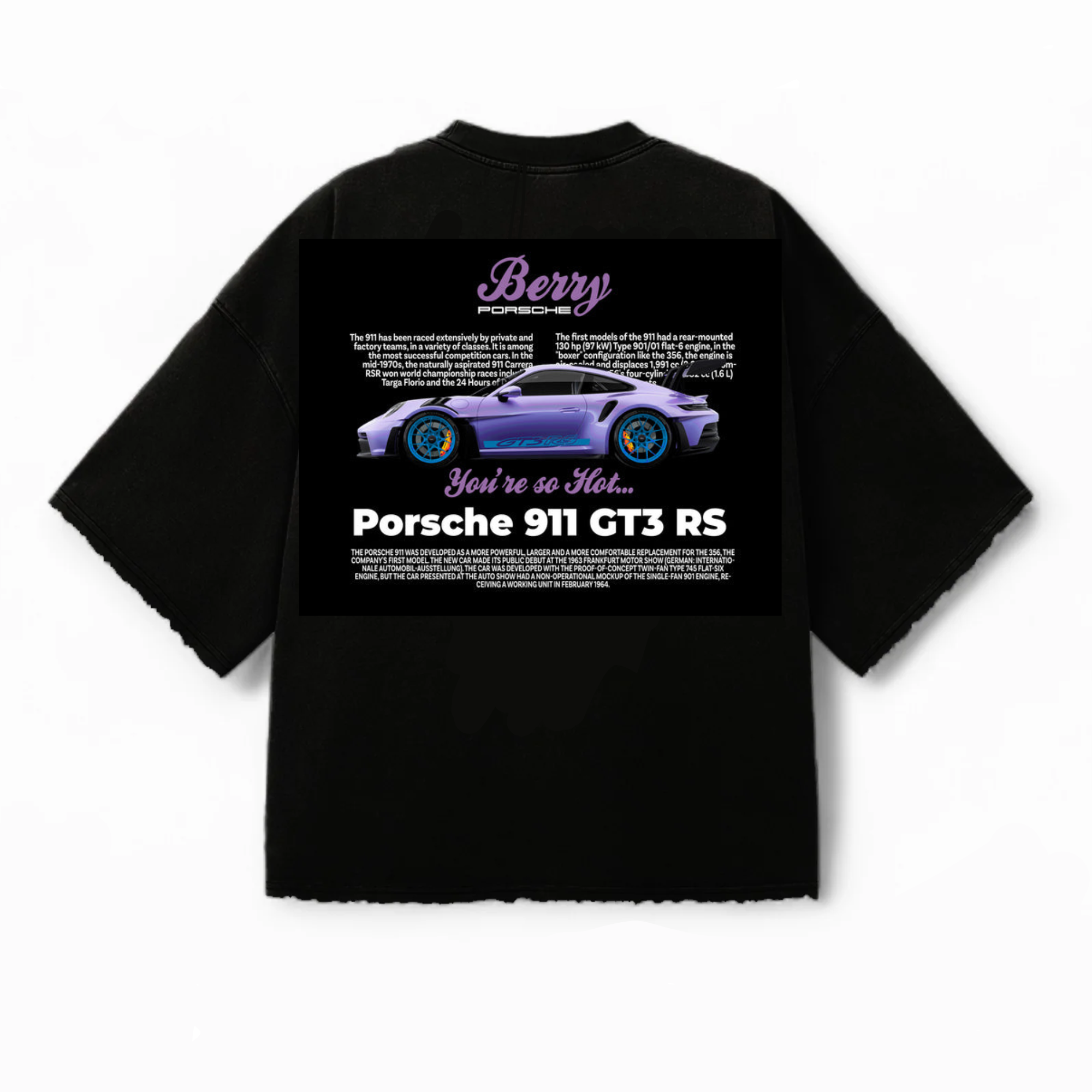 Porsche 911 GT3 RS Berry Edition Oversized Graphic Tee
