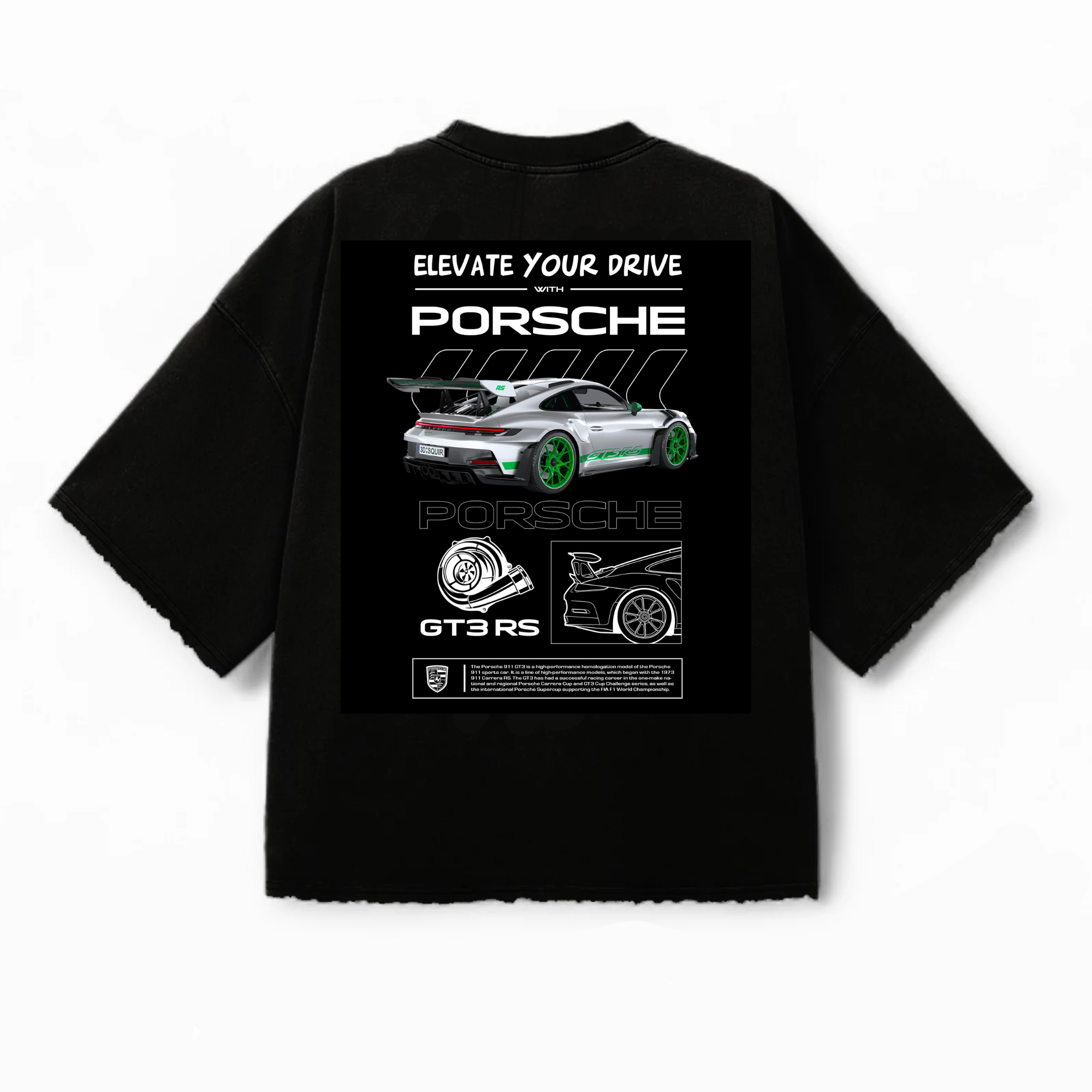 Porsche 911 GT3 RS Racing Edition Oversized Graphic Tee