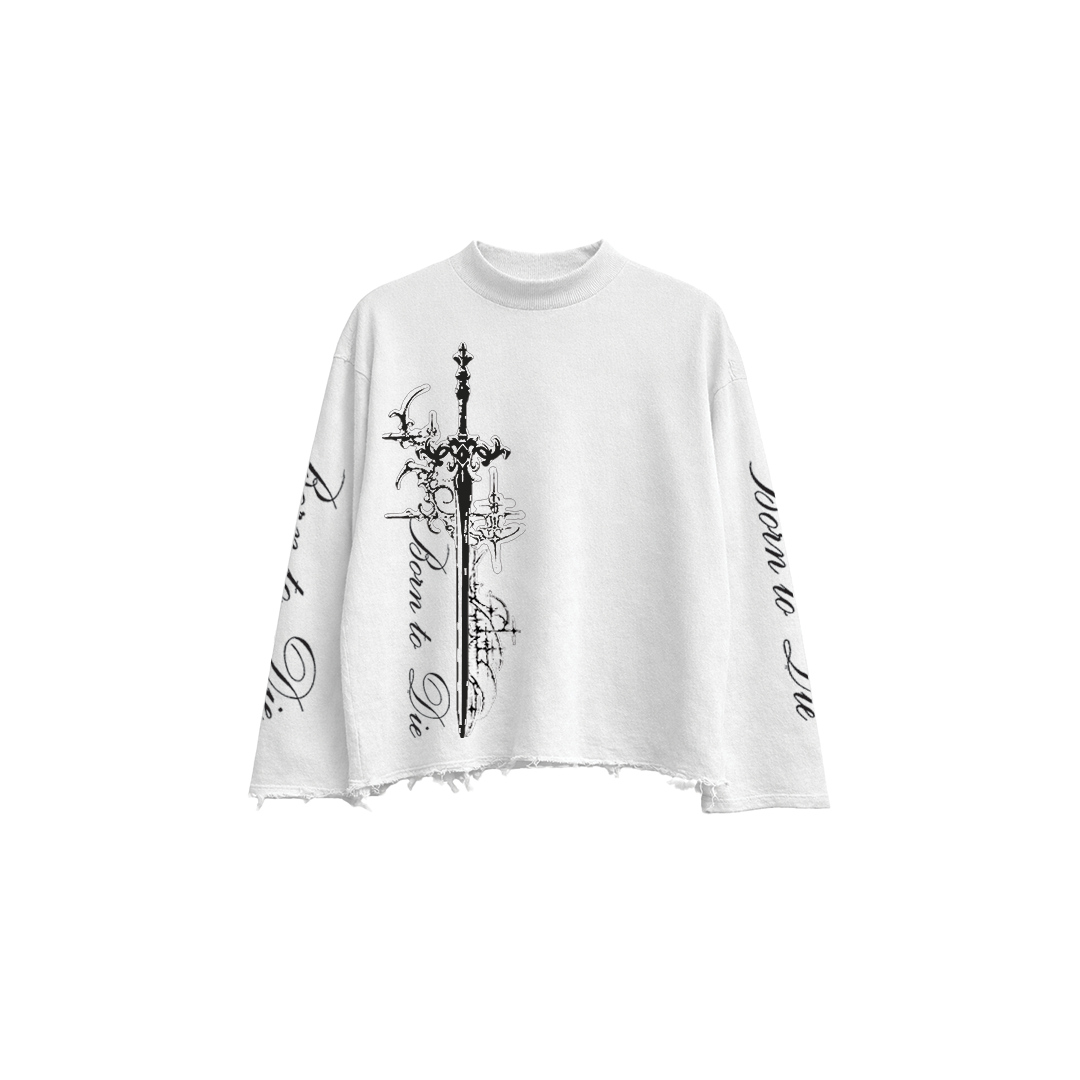 Sacred Blade' Distressed Y2k Tee