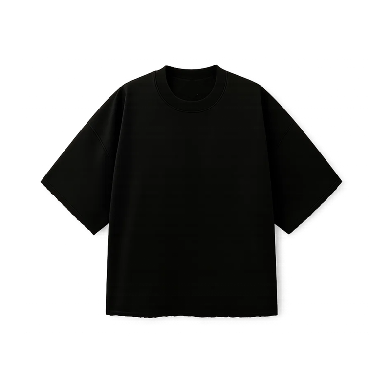 Minimal Plain Black Oversized Tee